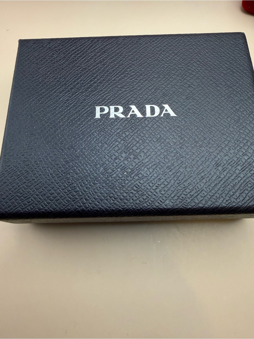 PRADA Triangle Gold-Trim Mirror with Mint Cloth